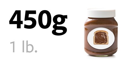 450 gram burk med chokladpålägg
