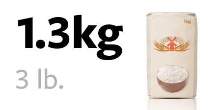 1,3 kg påse mjöl
